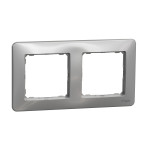Рамка двойная горизонтальная SCHNEIDER Sedna Design алюминий SDD313802