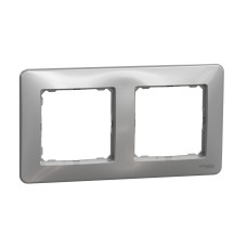 Рамка двойная горизонтальная SCHNEIDER Sedna Design алюминий SDD313802