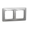 Рамка двойная горизонтальная SCHNEIDER Sedna Design алюминий SDD313802