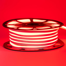Неоновая LED лента герметичная красная 12V 8х16 пвх smd2835 120LED/м 8Вт/м IP65 ( 1018093 ) 1м