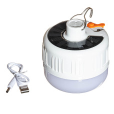 Подвесная лампа с солнечной панелью кемпинговая аккумуляторная на крючке 5V LED USB 4 Вт ( 1022243 )