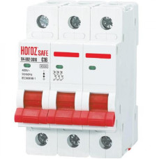 Автоматический выключатель Horoz Electric 114-002-3016-010 Safe, 3P, 16A, C, 4.5kA, на DIN-рейке