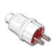 Вилка Horoz Electric 300-000-7021 с заземлением белая