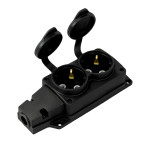 Колодка каучукова чорна 2-а 16A 250V Horoz Electric (220-000-201)