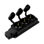 Колодка каучуковая черная 3-я 16A 250V Horoz Electric (220-000-301)