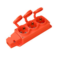 Колодка каучуковая оранжевая 3-я 16A 250V Horoz Electric (221-000-301)