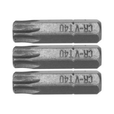 Насадка отверточная STHOR: TORX T40 x 25 мм, HEX 1/4", Cr-V, 3 шт (65498)