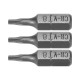 Насадка отверточная STHOR: TORX T8 x 25 мм, HEX 1/4", Cr-V, 3 шт (65490)
