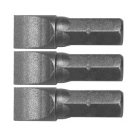 Насадка викруткова STHOR : шліц SL8 x 25 мм, HEX 1/4", Cr-V, 3 шт (65483)