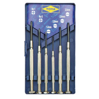 Набор прецизионных отверток VOREL : SL. Cr-V 6 шт (64310)