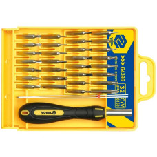 Викрутка для точних робіт VOREL з насадками Набір 32 шт (64396)