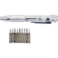 Отвертка реверсивная VOREL : 9 насадок (64400)