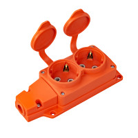 Колодка каучуковая оранжевая 2-я 16A 250V Horoz Electric (221-000-201)