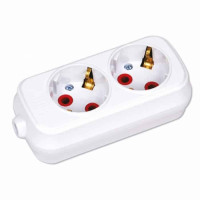 Колодка с зав. 2 гнезда 16A 250V Horoz Electric (200-200-201)