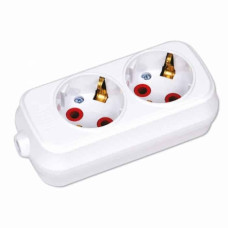 Колодка с зав. 2 гнезда 16A 250V Horoz Electric (200-200-201)