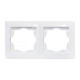 Рамка 2 поста Horoz Electric 112-005-0022-010 Tina белый пластик ip20 112-005-0022-010