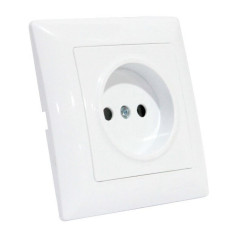 Розетка 220В Horoz Electric 112-005-0008-010 Tina белый пластик без заземления ip20