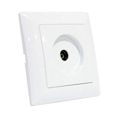 Розетка TV проходная Horoz Electric 112-005-0012-010 Tina белый пластик ip20