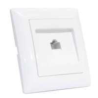 Розетка компьютерная Horoz Electric 112-005-0014-010 Tina белый пластик ip20
