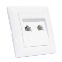 Розетка компьютерная Horoz Electric 112-005-0015-010 Tina белый пластик ip20