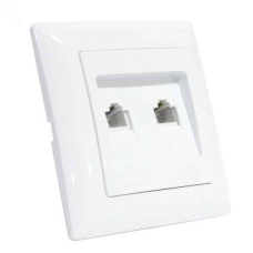 Розетка компьютерная Horoz Electric 112-005-0016-010 Tina белый пластик ip20