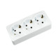 Розетка тройная с заземлением белая POWER MAX-3E (104-008-0002-010)