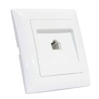 Розетка телефонная Horoz Electric 112-005-0011-010 Tina белый пластик ip20