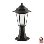 Светильник садово-парковый Е27 230V IP44 428мм. пластиковая колонка черная BEGONYA-1 (400-010-116)