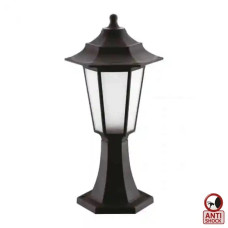 Светильник садово-парковый Е27 230V IP44 428мм. пластиковая колонка черная BEGONYA-1 (400-010-116)