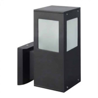 Світильник садово-парковий E27 60W 220-240V IP44 200мм. настінний квадрат чорний KAVAK/SQ-2 075-015-0002-010