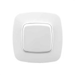 Вимикач вбудований 1-клв. 10А 250V білий /10/200 112-007-0001-010