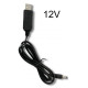 Кабель живлення для роутера з 5 на 12 В від павербанка USB-DC