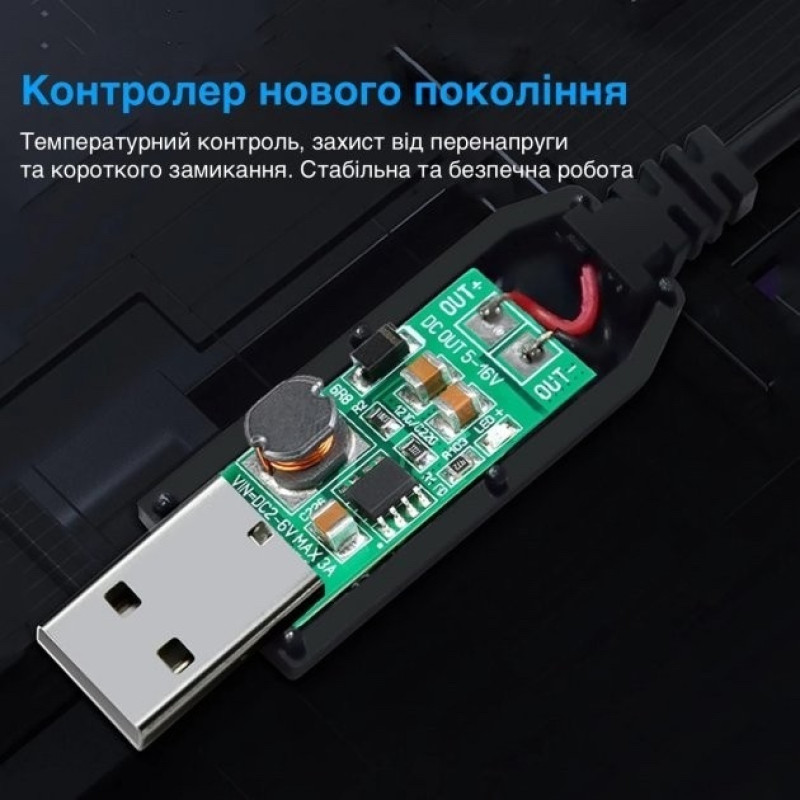 Кабель живлення для роутера з 5 на 9 В від павербанка USB-DC