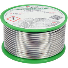 Припой без свинца CYNEL : Ø2 мм, Sn99,3-Cu0,7 проволочный на катушке с флюсом m= 250 г (76857)