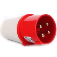 Вилка пряма з заз. 3Р+Е переносна ІР44 32A 380V Horoz Electric (122-001-0002-010)