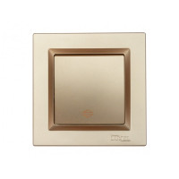 Выключатель 1-кл проходной бронза+кремовый механизм 9615+9315 JAZZ LUXEL