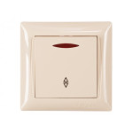 Выключатель 1-кл из подсв. проходной крем 3316 PRIMERA LUXEL