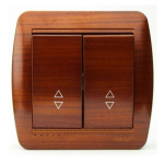 Выключатель 2-ой проходной Античный Махагон 711-0500-106 DEMET