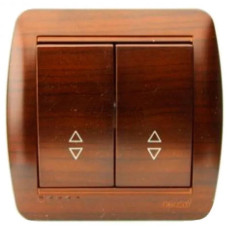 Выключатель 2-ой проходной Античный кедр 711-0400-106 DEMET