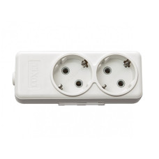 Колодка 2 гн. с/з EKO LUXEL 7311e