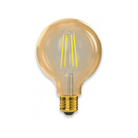 Лампа LED G80  filament golden 5w E27 2500K Куля 10шт/уп LUXEL (077-HG)