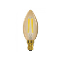 Лампа LED С35  filament golden 7w E14 2500K Свічка 10шт/уп LUXEL (076-HG)
