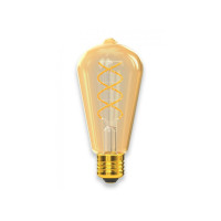 Лампа ST64  filament golden spiral 6w E27 1800K  LUXEL (079-HG)