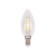 Лампа LED C35  230V 6w  660Lm  E14 2700K FILAMENT  LUXEL (077-H)