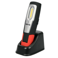 Светодиодная лампа переносная YATO 3.7 В аккумулят. Li-Ion, 2 режима 600/250 Lm, зарядное устройство USB YT-08558