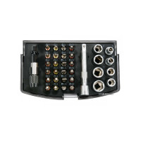 Набор отверточных насадок 1/4" и торц. головок из квадр.- 1/4" YATO с держателем и продоль, 34 шт. YT-04623