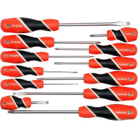 Набор отверток плоских крестовых YATO: SL, PH, SQ. 12 шт (YT-25967)
