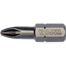 Насадка отверточная YATO: "Pozidriv" РZ2 x 25 мм. HEX 1/4". 10 (Уп/Шт.) YT-04712