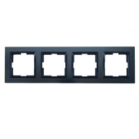 Рамка 4-х горизонтальная черная 9124 JAZZ LUXEL