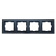Рамка 4-х горизонтальная черная 9124 JAZZ LUXEL
